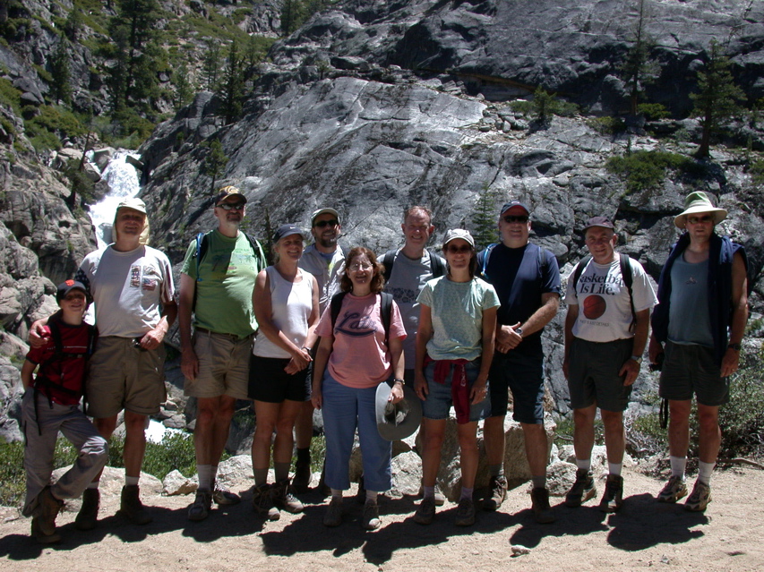 All camper-hikers at the meeting of the waters