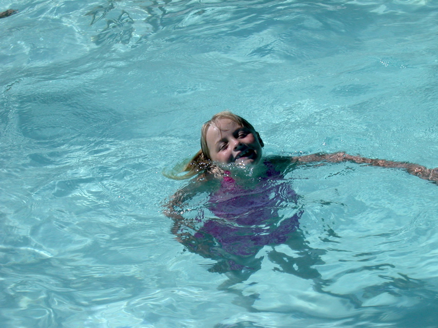 Marielle doing water ballet