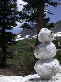 Snowman and east view
