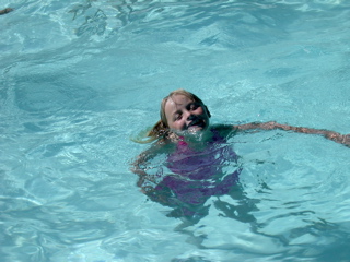 Marielle doing water ballet