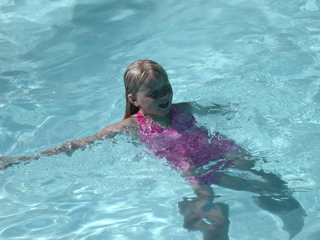 Marielle doing water ballet