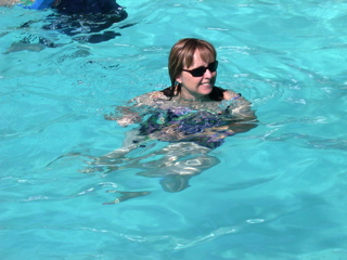 Rita in the pool