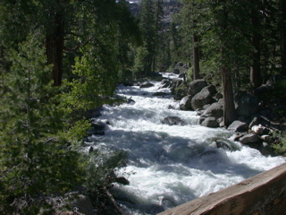 White water from the small bridge